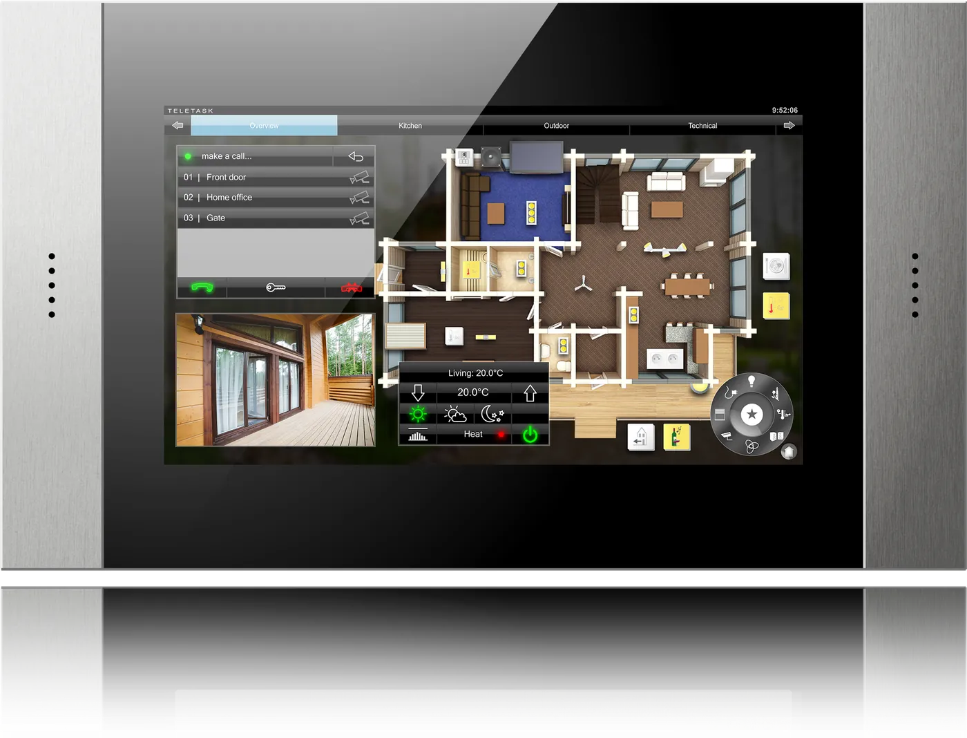 MAIOR touch screen, floorplan visualisation